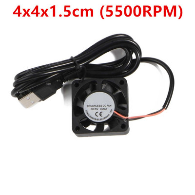 USB вентилатори Охлаждащ радиатор на процесора 5V 2Pin USB вентилатори за компютърна кутия-сървърен радиатор 4cm 5cm 6cm 7cm Тиха 4500-5500RPM