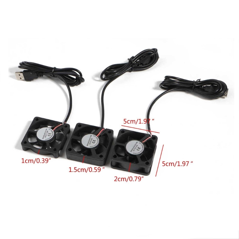 USB ventilatori CPU dzesēšanas radiators 5V 2Pin USB ventilatori datora korpusam-servera radiators 4cm 5cm 6cm 7cm kluss 4500-5500 RPM