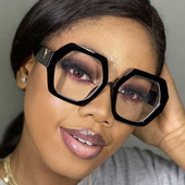 2023 m. daugiakampiai plokšti lęšiai prieš mėlyną šviesą akiniai nauji akinių rėmeliai, netaisyklingo srauto dekoratyviniai akinių rėmeliai moterims