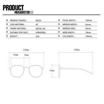 2023 Polygonal Flat Lens Anti Blue Light γυαλιά Νέος σκελετός γυαλιών ακανόνιστης ροής Διακοσμητικά γυαλιά γυαλιών σκελετοί για γυναίκες