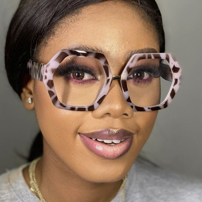 2023 m. daugiakampiai plokšti lęšiai prieš mėlyną šviesą akiniai nauji akinių rėmeliai, netaisyklingo srauto dekoratyviniai akinių rėmeliai moterims