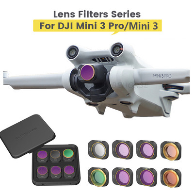 Droonifilter DJI Mini 3 Pro/Mini 3 kaamera objektiivifiltrite komplektile MCUV CPL ND NDPL 4/8/16/32 Mini 3 optilise klaasist objektiivi tarvikud