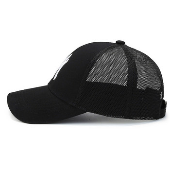 Нови летни унисекс дамски мъжки бейзболни шапки мъжки женски дишащи мрежести шапки със закопчаване черни ежедневни спортни шапки шапка за жени мъже