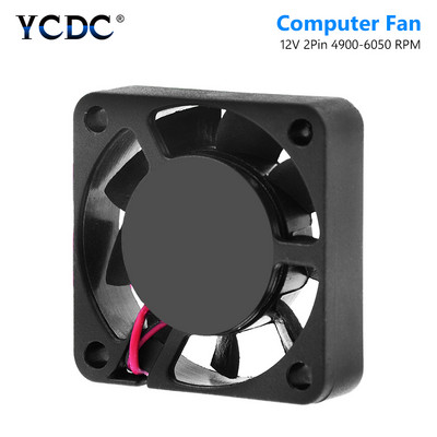 YCDC 40 мм 2-пинов компютърен вентилатор 40x40 мм 2-пинов черен настолен процесор радиатор охладител охлаждащ вентилатор DC 12V 4010 модел