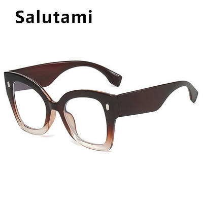 Red Cat Eye Anti-mėlynos spalvos šviesūs akinių rėmeliai moterims Naujas mados prekės ženklas Negabaritinis kompiuteris Kvadratiniai akiniai Moteriški Kniedės