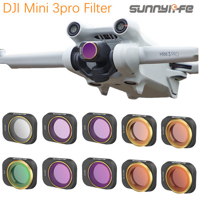 Lentila Sunnylife pentru Filtre DJI Mini 3 Pro ND CPL 4/8/16/32/64 Film de sticlă pentru dronă Gimbal pentru DJI Mini 3 Filtru Accesorii pentru cameră
