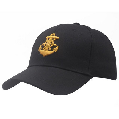 Ankru pesapallimütsid meestele, naiste puuvillane meremeeste müts, meeste õues Snapback hip-hop veoautomüts, must müts Gorras Dropshipping