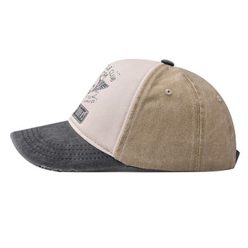 Καπέλο μπέιζμπολ Καπέλο ηλίου σε στυλ ρετρό Πλυμένο τζιν καπέλο μπέιζμπολ που ταιριάζει χρώματος Φτερά κρανίου Άνοιξη φθινόπωρο μπέιζμπολ Καπέλο χιπ χοπ