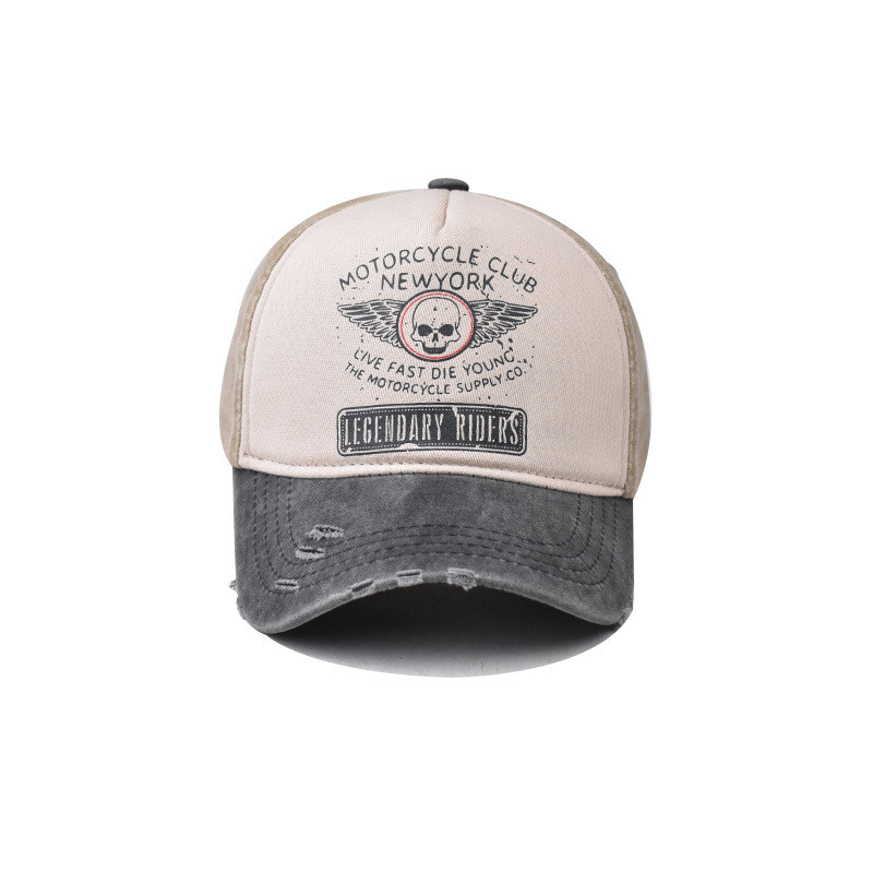 Şapcă de baseball Pălărie de soare Şapcă de baseball din denim spălat în stil retro Aripi de craniu asortate în culori Primăvara toamnă Baseball Hip Hop