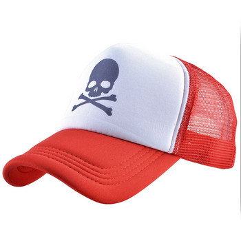Ανδρικά Γυναικεία Πλαστική στάμπα κρανίου καμουφλάζ SunShade Διχτυωτό καπέλο μπέιζμπολ Καλοκαιρινό αθλητικό αντηλιακό χιπ χοπ ρυθμιζόμενα καπέλα P48