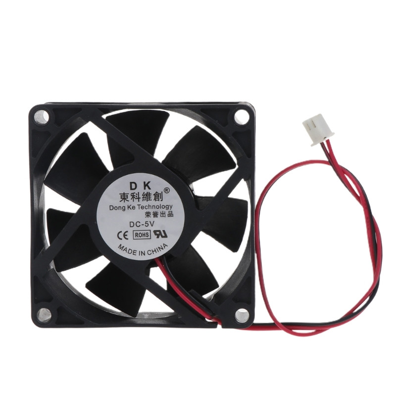 583D 7025 Ventilátor s dvojitým guľôčkovým ložiskom Chladič CPU 5V 12V 24V 70mm XH2.54 2Pin Ventilátor pre počítačovú skriňu, serverový chladič 70x70x25mm