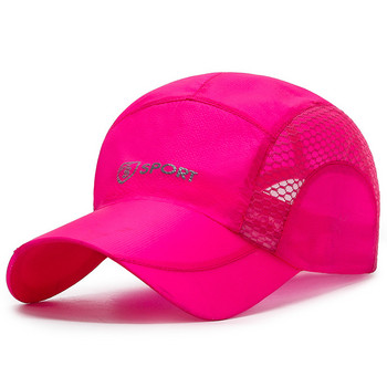 Καλοκαίρι Ανδρικό διχτυωτό καπέλο ποδηλασίας Καπέλο για τρέξιμο Καπέλο μπέιζμπολ τένις αναπνεύσιμο γρήγορο στέγνωμα καπέλο με κόκκαλο Snapback Γυναικεία αναρρίχηση τρέξιμο σπορ
