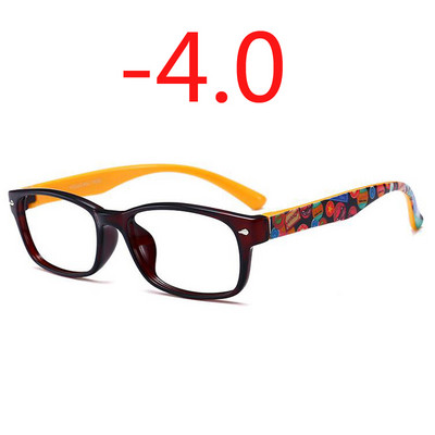 Baigti moterų vyrų trumparegių akinių raštas mėlynas raudonas geltonas rėmelis trumparegystės akiniai -1,0 -1,5 -2,0 -2,5 -3,0 -3,5 -4,0