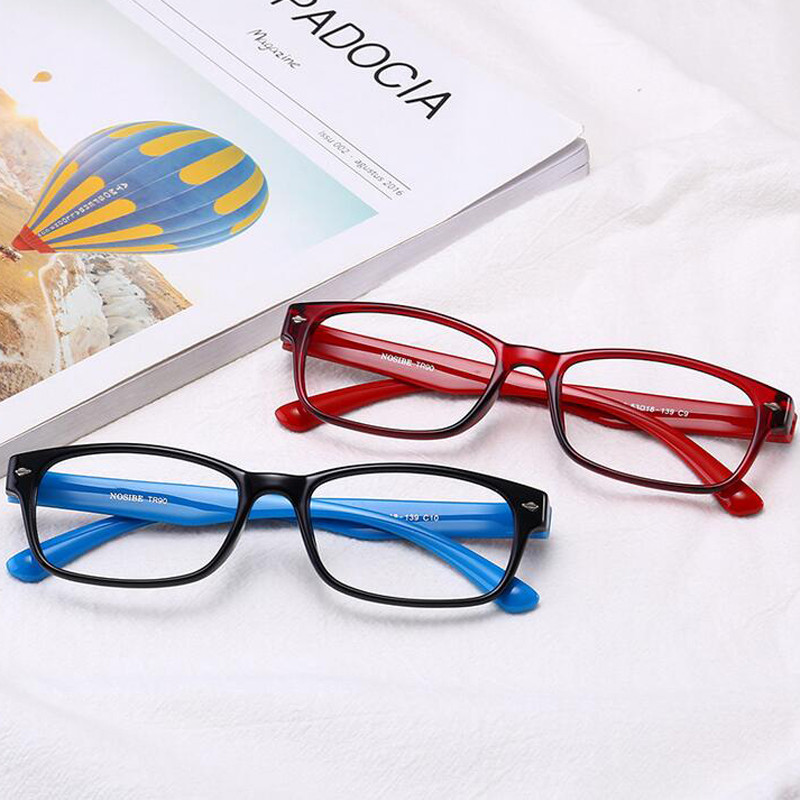 Baigti moterų vyrų trumparegių akinių raštas mėlynas raudonas geltonas rėmelis trumparegystės akiniai -1,0 -1,5 -2,0 -2,5 -3,0 -3,5 -4,0