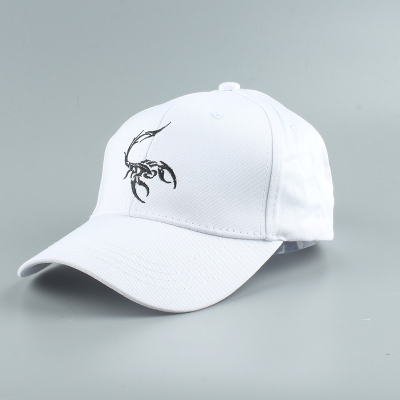 Suvine pesapallimüts Meeste Naiste Snapback Müts Tikandid Loomamüts Rekkamüts isamüts Scorpion Hip Hop valge must müts