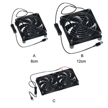 Охлаждащ вентилатор с USB захранване Телевизионна кутия за всекидневна Аксесоари за външен вентилатор