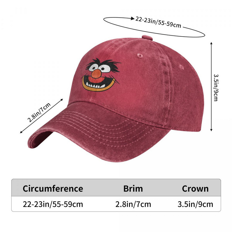Disney Muppets gyvūnų kostiumas Unisex beisbolo kepuraitės Nelaimingos džinsinės plautos kepuraitės Klasikinė visų sezonų Kelioninė Snapback kepurė