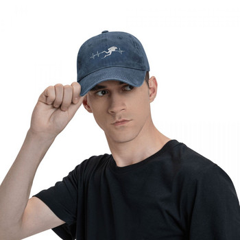 Diver Hearbeat Τζιν Καπέλο μπέιζμπολ Snapback Καπέλο Dad Scuba κατάδυση Καπέλο κατάδυσης Άνοιξη Καλοκαίρι Casual Casquette Gorras