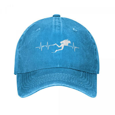 Diver Hearbeat Τζιν Καπέλο μπέιζμπολ Snapback Καπέλο Dad Scuba κατάδυση Καπέλο κατάδυσης Άνοιξη Καλοκαίρι Casual Casquette Gorras