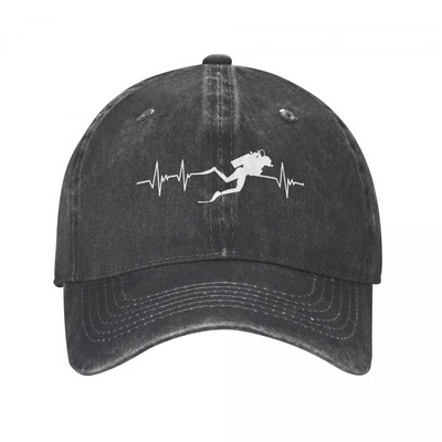 Diver Hearbeat Τζιν Καπέλο μπέιζμπολ Snapback Καπέλο Dad Scuba κατάδυση Καπέλο κατάδυσης Άνοιξη Καλοκαίρι Casual Casquette Gorras