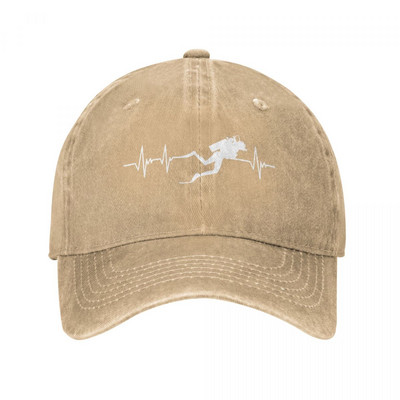 Diver Hearbeat Τζιν Καπέλο μπέιζμπολ Snapback Καπέλο Dad Scuba κατάδυση Καπέλο κατάδυσης Άνοιξη Καλοκαίρι Casual Casquette Gorras