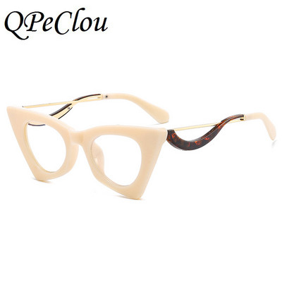 2022 m. Nauja madinga Big Cat Eye Anti-mėlyni akiniai moteriški vintažiniai unikalūs marmurinio rėmelio akiniai moteriški leopardo akiniai, akiniai