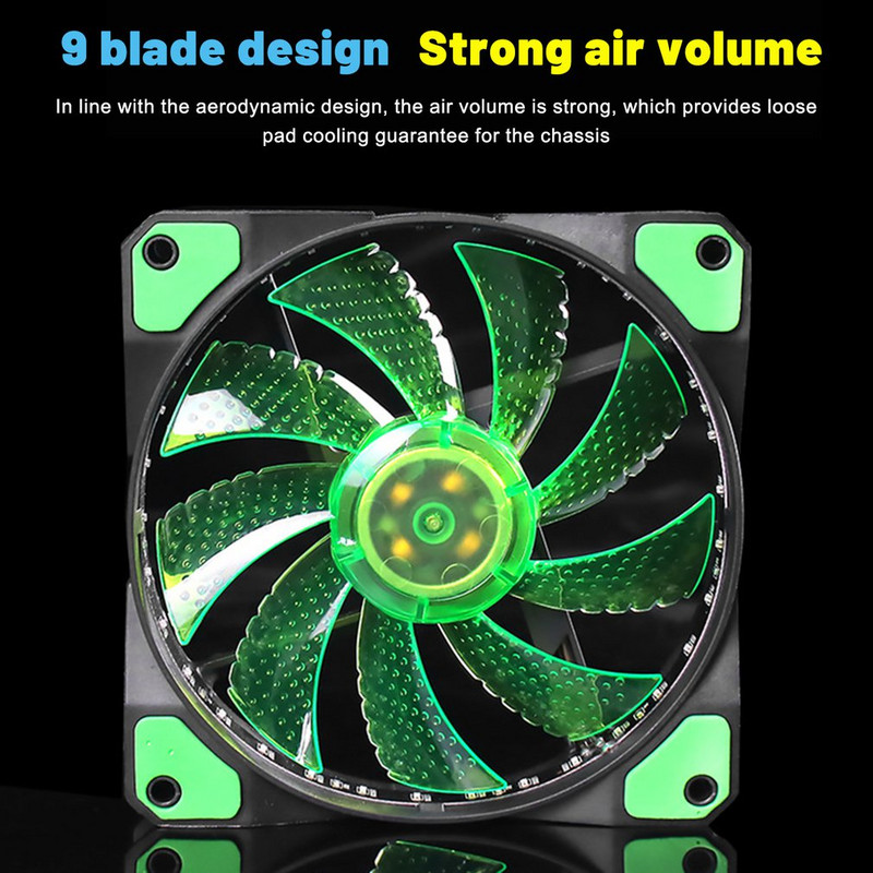 RGB arvutikorpuse ventilaatorid arvutikorpuse jahutusventilaator 15 tuled Streamer 12025 šassii ventilaator 120 mm RGB LED PWM valguse soojuse hajutamise ventilaator