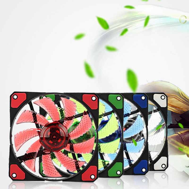 4 boje 120 mm LED ultra tiho računalo PC Kućište Ventilator 15 LED dioda 12 V CPU Hladnjak Cooler Master Ventilator za hlađenje DC 12 V 4P 3P konektor