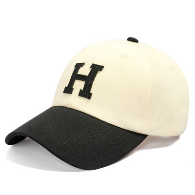 H raidė išsiuvinėta beisbolo kepurė, skirta sportuoti, vyrams, moterims, skrybėlė nuo saulės