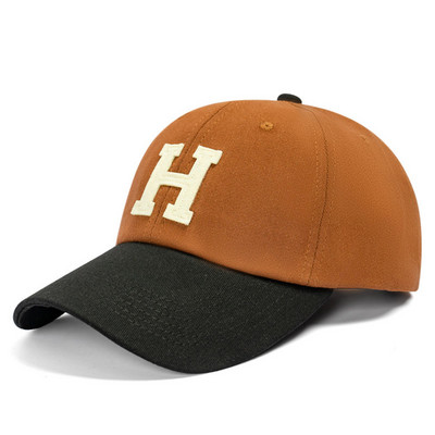 H raidė išsiuvinėta beisbolo kepurė, skirta sportuoti, vyrams, moterims, skrybėlė nuo saulės