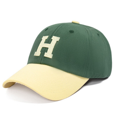 H raidė išsiuvinėta beisbolo kepurė, skirta sportuoti, vyrams, moterims, skrybėlė nuo saulės