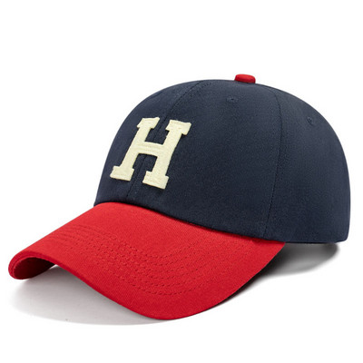 H raidė išsiuvinėta beisbolo kepurė, skirta sportuoti, vyrams, moterims, skrybėlė nuo saulės