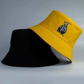 Grim Reaper polo Japan Very Rare Bucket Καπέλο Bob Bucket Καπέλα Ανδρικά Γυναικεία Βαμβακερά αναστρέψιμα καπάκια fisherman Hat κορίτσι Καπέλο αγόρι