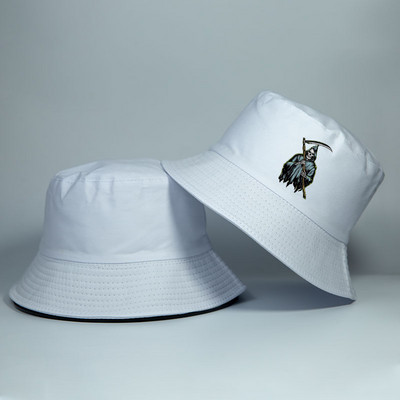 Grim Reaper polo Jaapan väga haruldane ämbrimüts Bob koppkübarad mehed naised puuvillased ümberpööratavad mütsid kalamehe müts tüdruku poisi müts