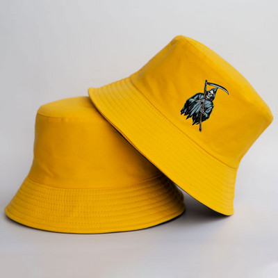 Grim Reaper polo Jaapan väga haruldane ämbrimüts Bob koppkübarad mehed naised puuvillased ümberpööratavad mütsid kalamehe müts tüdruku poisi müts