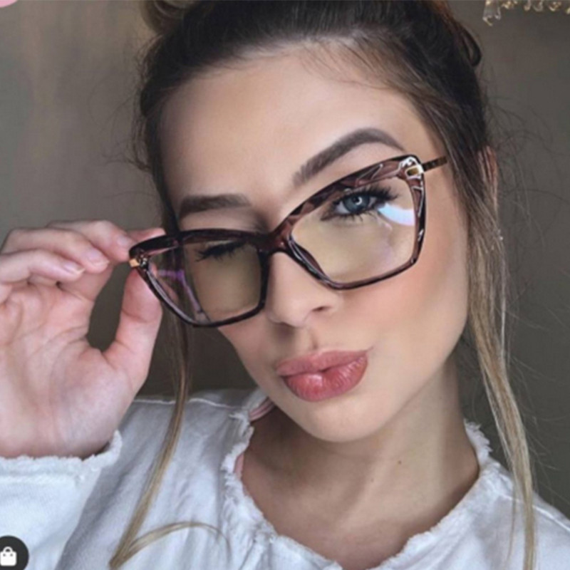 mood Bränd läbipaistva raamiga prillid naistele Sexy Square Computer Clear Prillid Naistele Cat Eye naiselikud prillid prillid