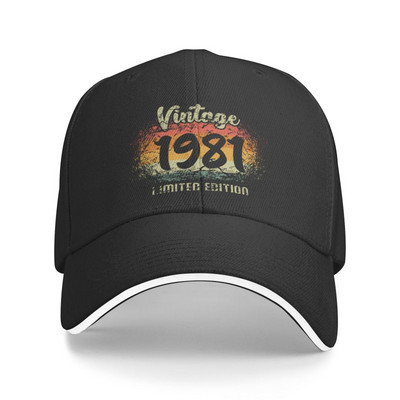 Classic Vintage 1981 Limited Edition Подарък за рожден ден Бейзболна шапка Мъже Жени Дишаща шапка за 41-ия рожден ден на татко Изпълнение