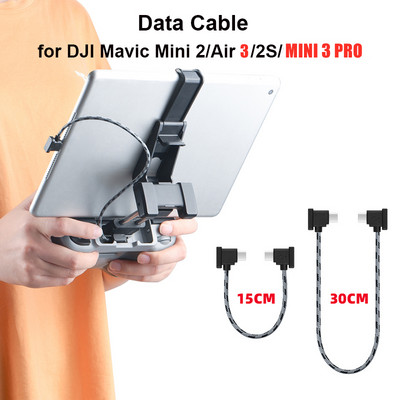 Andmekaabel DJI Mavic 3/Ari 3/2S/Mini 2/MINI 3 PRO Drone IOS Type-C Micro-USB adapteri juhtmeühenduse tahvelarvuti telefoni kaabel