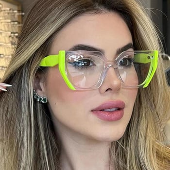 Γυαλιά Clear Green Cat Eye Σκελετοί Γυναικεία Μόδα Luxury Anti Blue Light Διάφανα γυαλιά Γυναικεία οπτικά γυαλιά