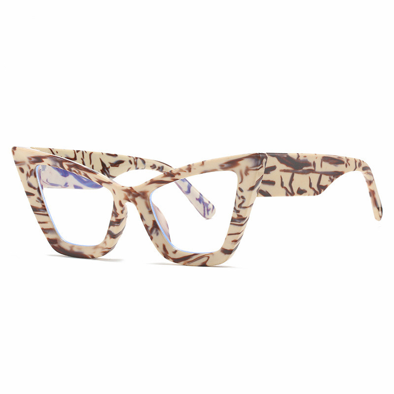 Modni obojeni mačkasti okvir za naočale za žene Nove prozirne optičke naočale protiv plave svjetlosti Ženske prevelike naočale TR90