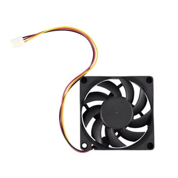 2 τεμ. 70X70mm 12V 3-pin Θήκη υπολογιστή CPU DC Cooler Cooler Fan Μαύρο