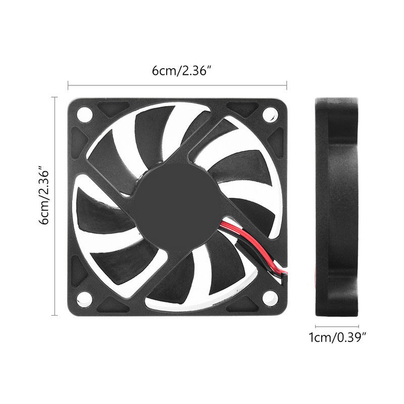 4db 12V 60mm 6010 DC ventilátor 60x60x10mm 6cm hűtő hűtő ventilátor számítógép PC CPU ház hűtő golyóscsapágy ventilátor 3d nyomtató ventilátor
