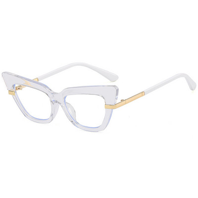 55233 Vintage Anti Blue Light Cat Eye Naiste prillid Retro disainiga prilliraamiga Naiste Ins Trendikad selged arvutiprillid