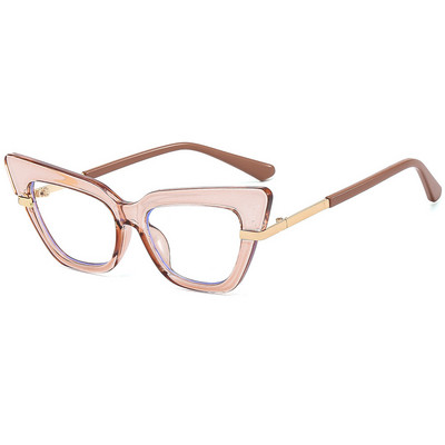 55233 Vintage Anti Blue Light Cat Eye Naiste prillid Retro disainiga prilliraamiga Naiste Ins Trendikad selged arvutiprillid