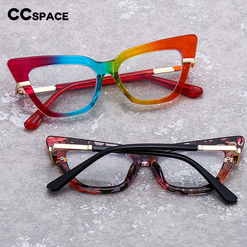 55233 Vintage Anti Blue Light Cat Eye Naiste prillid Retro disainiga prilliraamiga Naiste Ins Trendikad selged arvutiprillid