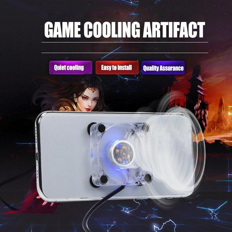 Minimobiiltelefoni jahutusventilaator Jahutusventilaator video voogesituse jaoks VLOG mobiilimängude mobiiltelefoni radiaator koos laetava suckeriga