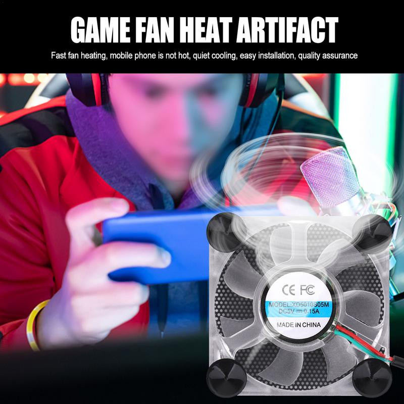 Minimobiiltelefoni jahutusventilaator Jahutusventilaator video voogesituse jaoks VLOG mobiilimängude mobiiltelefoni radiaator koos laetava suckeriga