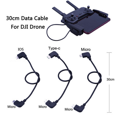 OTG Data Cable For DJI Spark Mavic AIR 2 Pro Mini 1/2/SE 2 Pro Zoom Hubson Zino Micro-USB Type-C Adapter Connector Phone Tablet