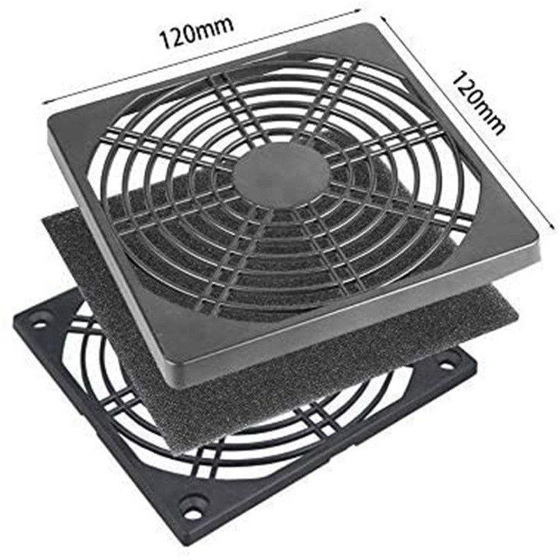 2 kom. Štitnik za puhanje otporan na prašinu ABS Rešetka ventilatora računala 120 mm Filter ventilatora Ventilator Mrežasti poklopac Cjedilo ventilatora bez alata