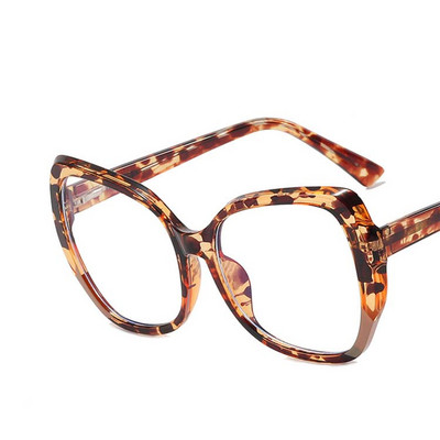 55116 Suure raamiga sinise kiirtevastased arvutiprillid naiste ümmarguse raamiga mänguprillid silmade väsitamise vastu, valgust blokeerivad prillid